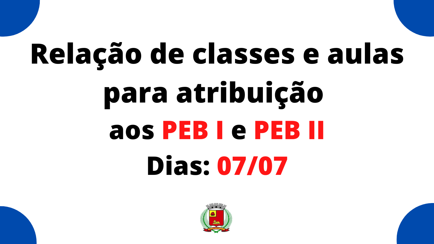 Imagem notícia Relação de Classes e aulas para Atribuição
